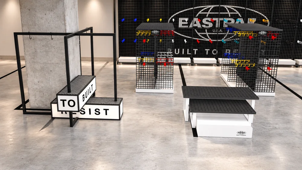 Eastpak - Zone éphémère Citadium : Podiums et supports de communication