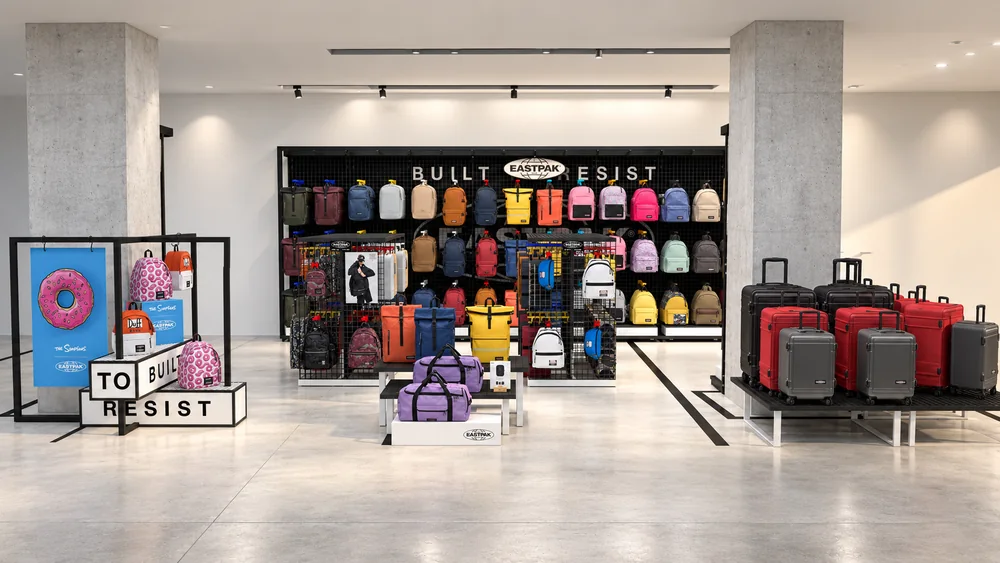 Vue d’ensemble de l’espace Eastpak au Citadium