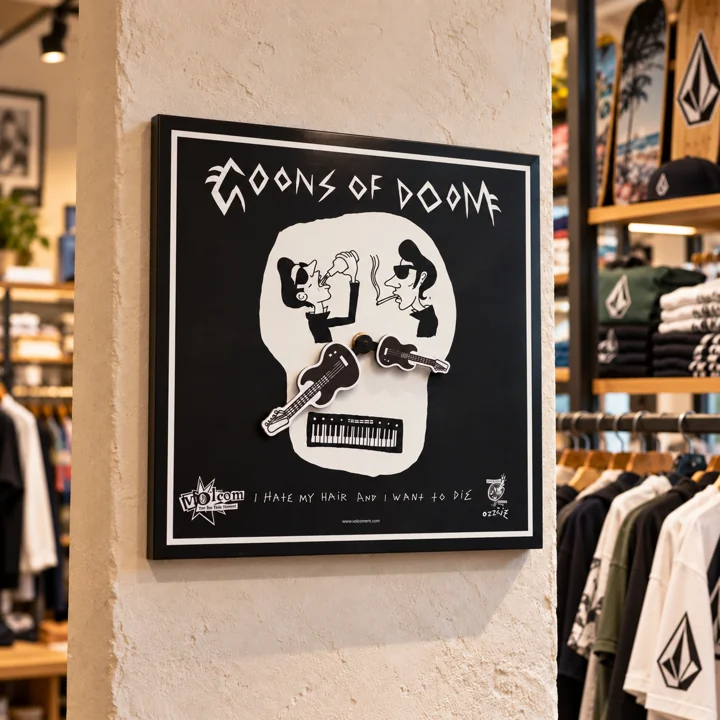 Volcom × Ozzie Wrong — mise en situation en magasin
